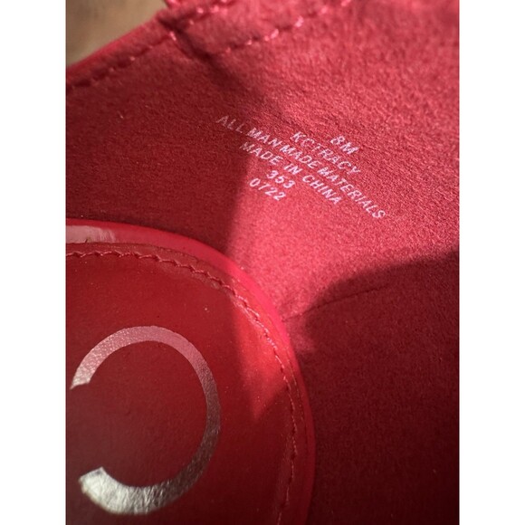 Calvin Klein Red Patent Leather Heels Size 8 Women’s Strappy Sandals Stiletto - Picture 6 of 10